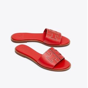 BRAND NEW Tory Burch Ines Flats RED/GOLD Size 8.5